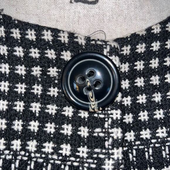 Larry Levine black & white woven dress jacket 10 - Picture 4 of 6
